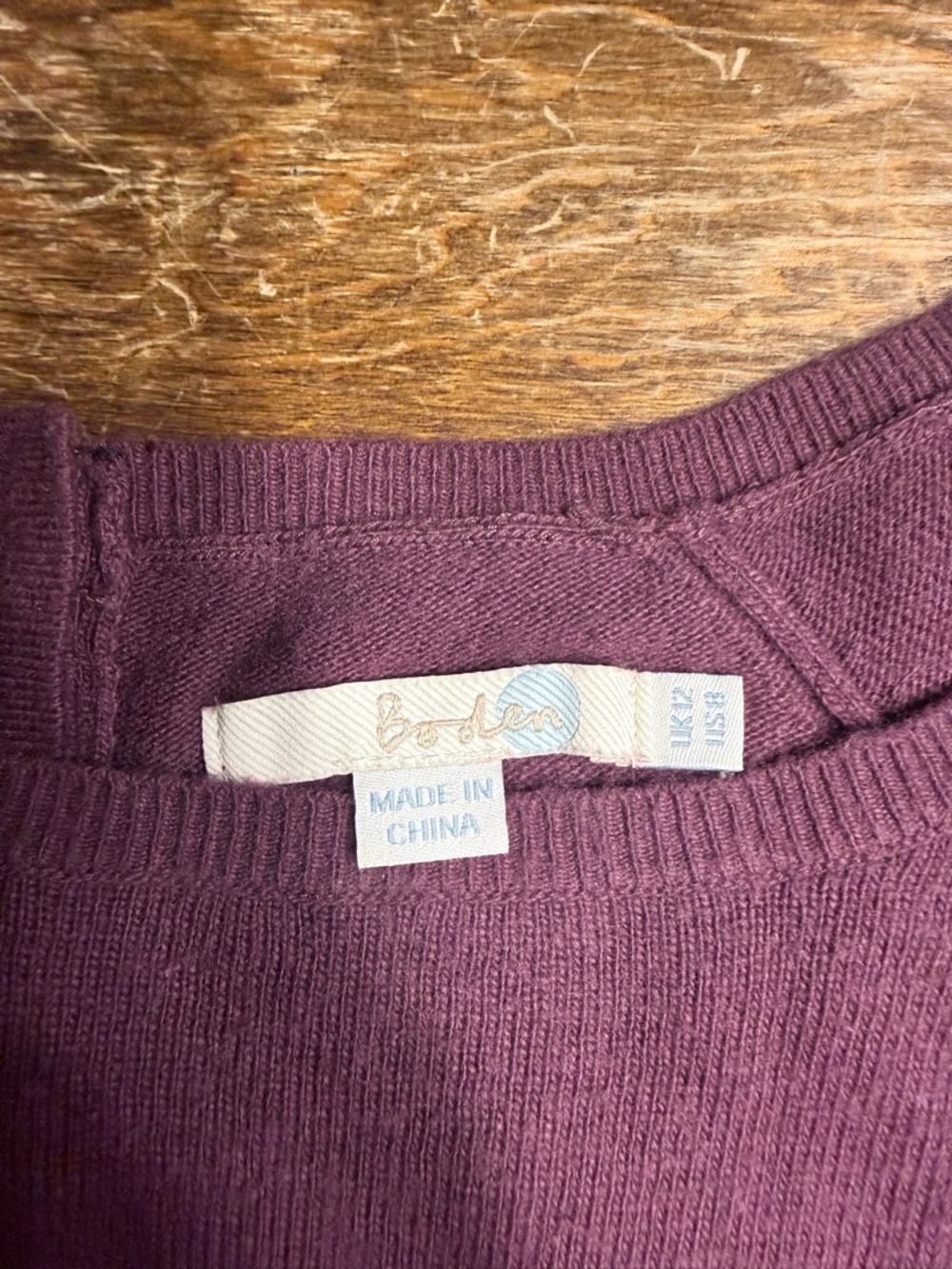 Boden Plum Ribbed Crewneck Sweater - Deep Plum